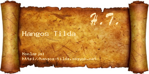 Hangos Tilda névjegykártya